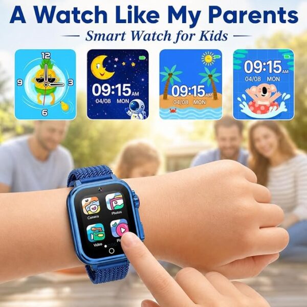 (1.54") Smartwatch Infantil iCHOMKE QK-H15A 26 Jogos e Câmara HD - Azul