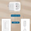 Conjunto de 2 Tomadas com Interruptor Sem Fios Dewenwils 16A 3680W Alcance 30m - Branco