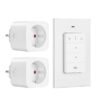 Conjunto de 2 Tomadas com Interruptor Sem Fios Dewenwils 16A 3680W Alcance 30m - Branco