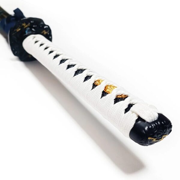 (102cm) Katana Ghost of Tsushima Jin Sakai Aço Carbono Decorativa - Azul