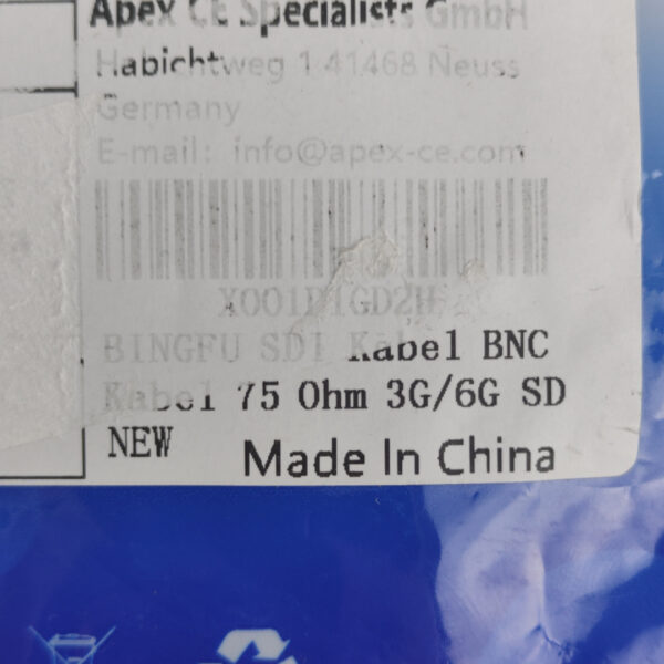 Cabo BNC SDI 75 Ohm 3G/6G