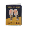 F126X3502_1782295687519_0 Lâmpadas LED T22 E14 2W 2200K 150 Lm