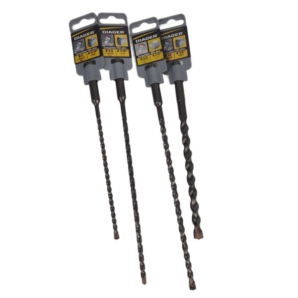 Pack 4 Brocas SDS-Plus 5+5.5+6.5+10 mm para Betão Diager