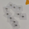 Ganchos Adesivos Transparentes 6x6 cm Com Pino Metálico 10 Unidades