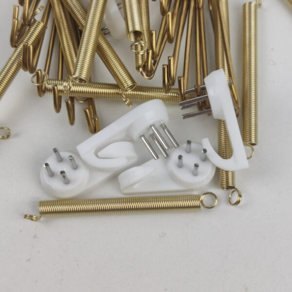Kit de Ganchos de Mola para Parede Dourados 8 Polegadas