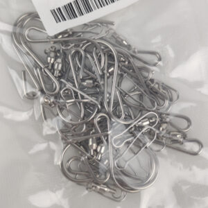 Conjunto de Ganchos Em Aço Inox para Pendurar Sacos e Cestos