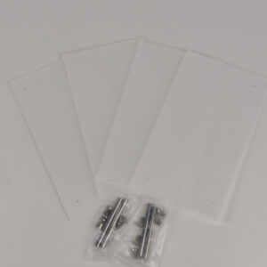 Kit de Placas Acrílicas Transparentes Com Parafusos e Espaçadores