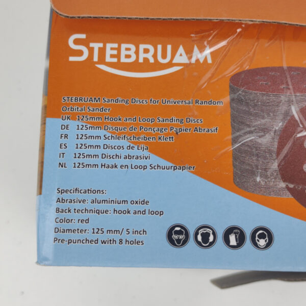 Discos de Lixa 125 mm para Lixadora Orbital STEBRUAM