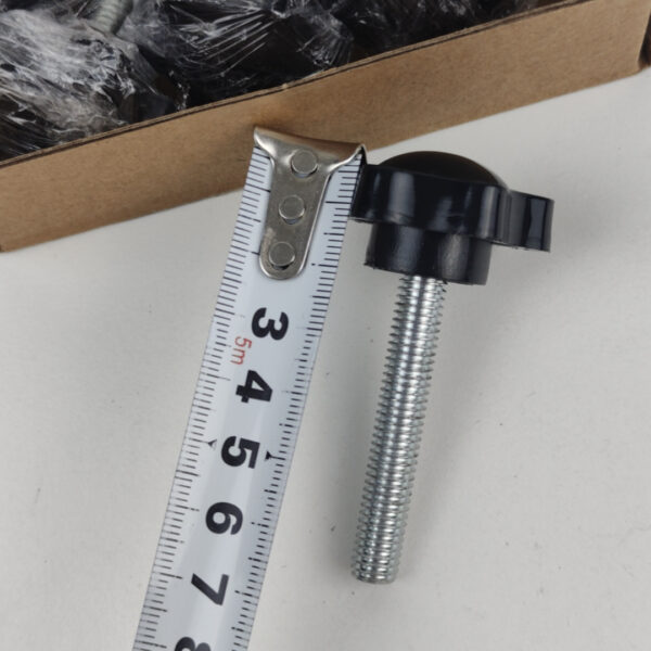 Parafuso de Aperto Manual M8x50mm Preto 10 Peças