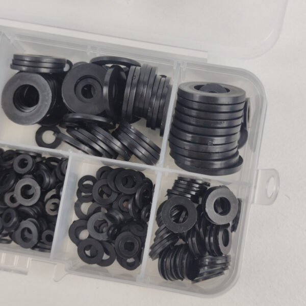 Kit de Anilhas Espaçadoras Pretas Em Caixa Organizadora