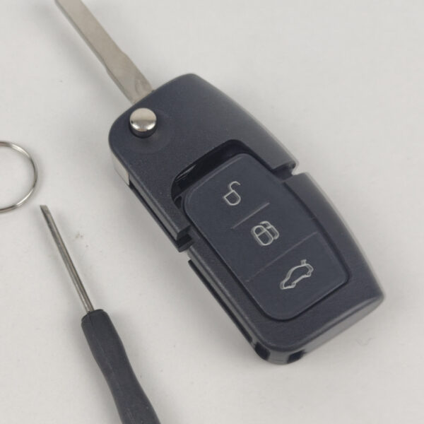 Chave Canivete de Carro 3 Botões Com Lâmina Metálica