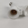 Adaptador Duplo para Lâmpada E14 Branco