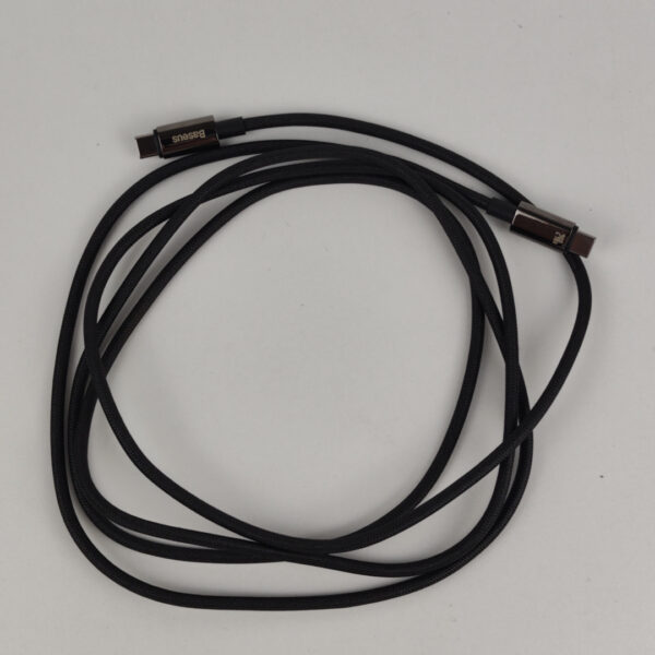 Cabo USB-C Baseus 240W Trançado Preto