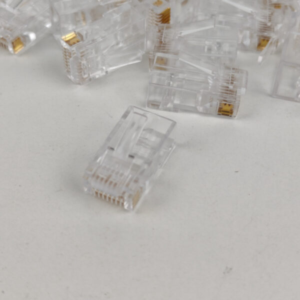 PAck Ficha RJ45 Macho Transparente para Cabo de Rede