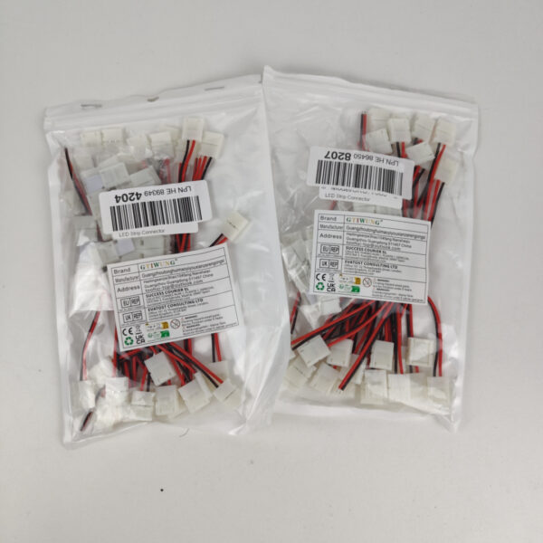 Conjunto de Conectores LED Strip 4 Pinos Com Cabos