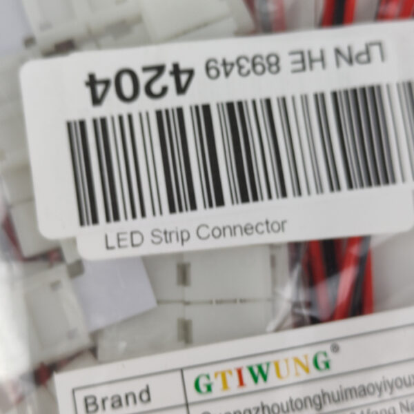 Conjunto de Conectores LED Strip 4 Pinos Com Cabos