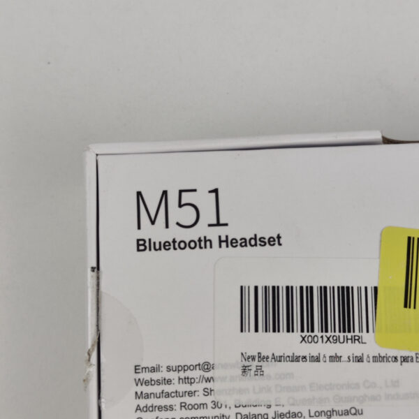 Auricular Bluetooth New Bee M51 Com Microfone e Estojo