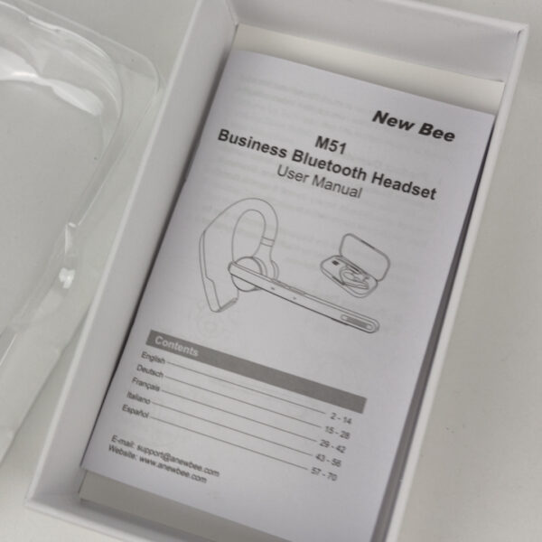Auricular Bluetooth New Bee M51 Com Microfone e Estojo