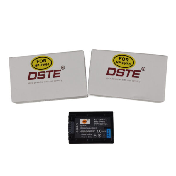 Bateria Recarregável Li-ion DSTE NP-FH50 para Câmara Fotográfica