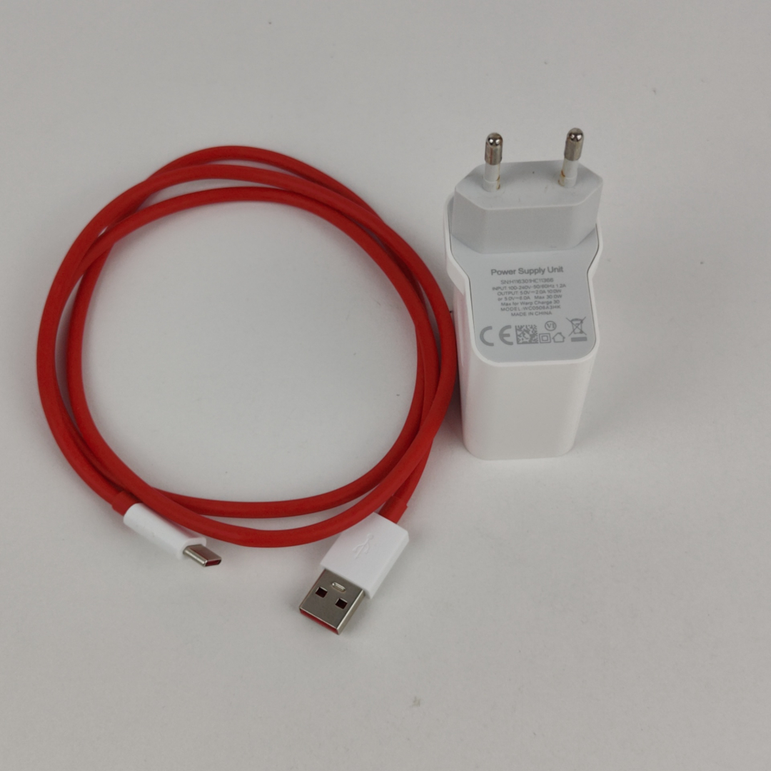 Carregador USB-C Rápido 30W Com Cabo Vermelho