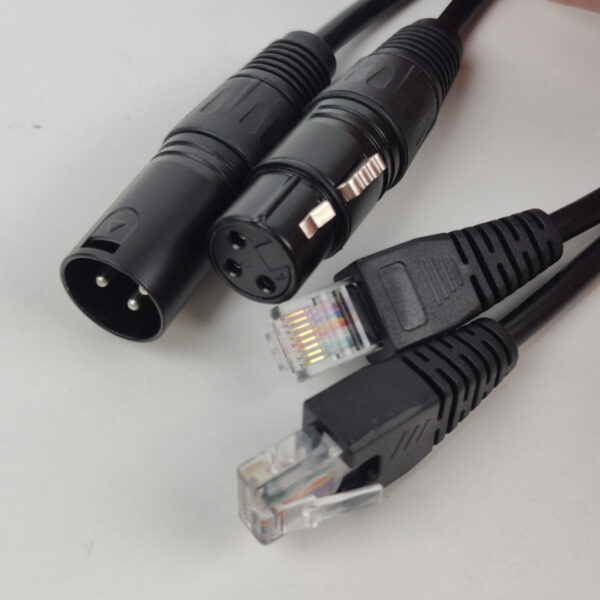Cabo Adaptador XLR 3 Pinos para RJ45 Ethernet