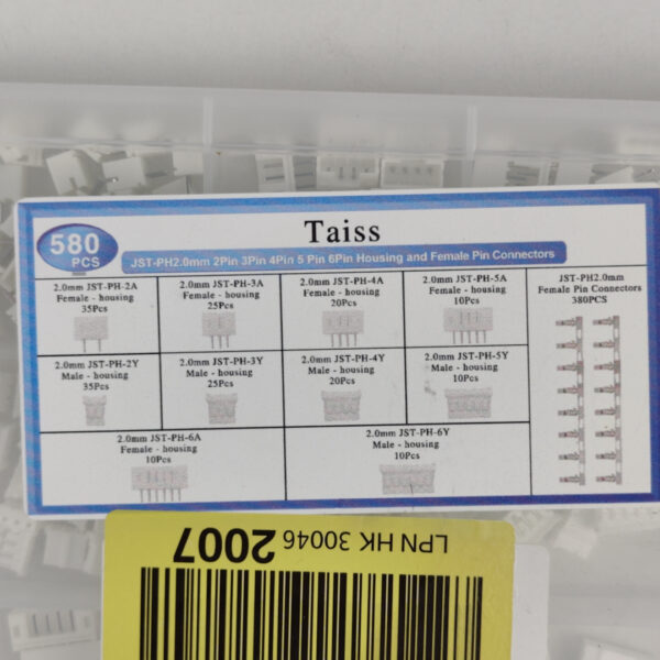 Kit de Conectores JST-PH 2.0 Mm Com Terminais e Carcaças