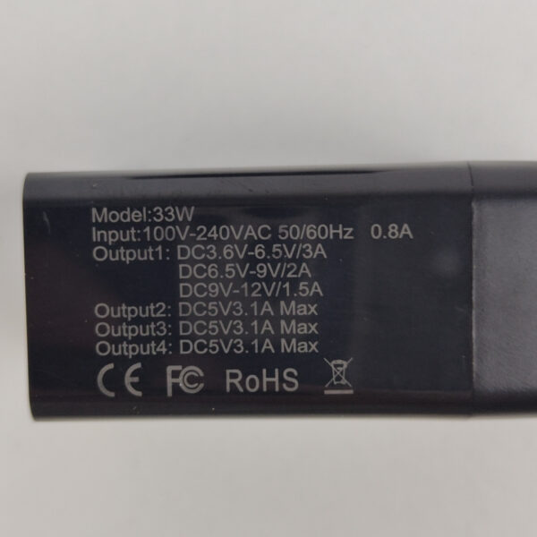 F126X3630_1782314614205_3.jpg Carregador USB de Parede 4 Portas Quick Charge 3.0 33W