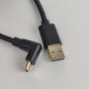 Cabo USB-A para USB-C Em Ângulo Preto