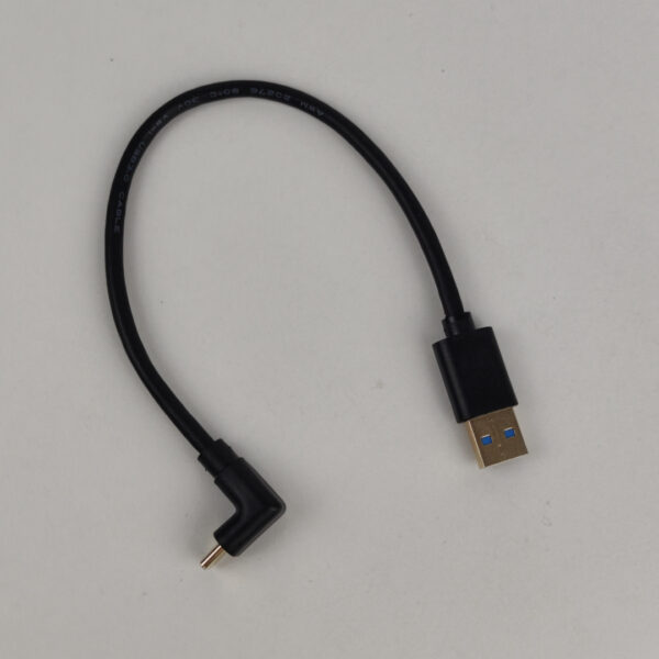 Cabo USB-A para USB-C Em Ângulo Preto