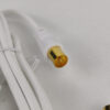Cabo Coaxial TV Branco Com Conectores Angulares