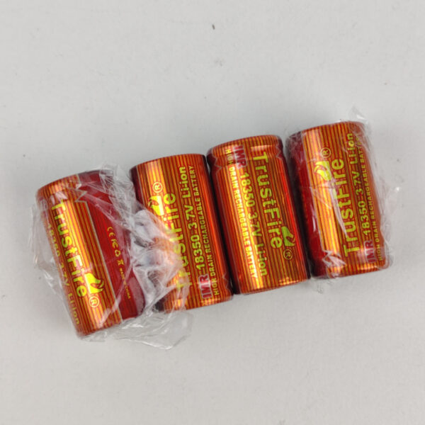 Pack de 4 Baterias Recarregáveis 18350 3.7V Li-ion