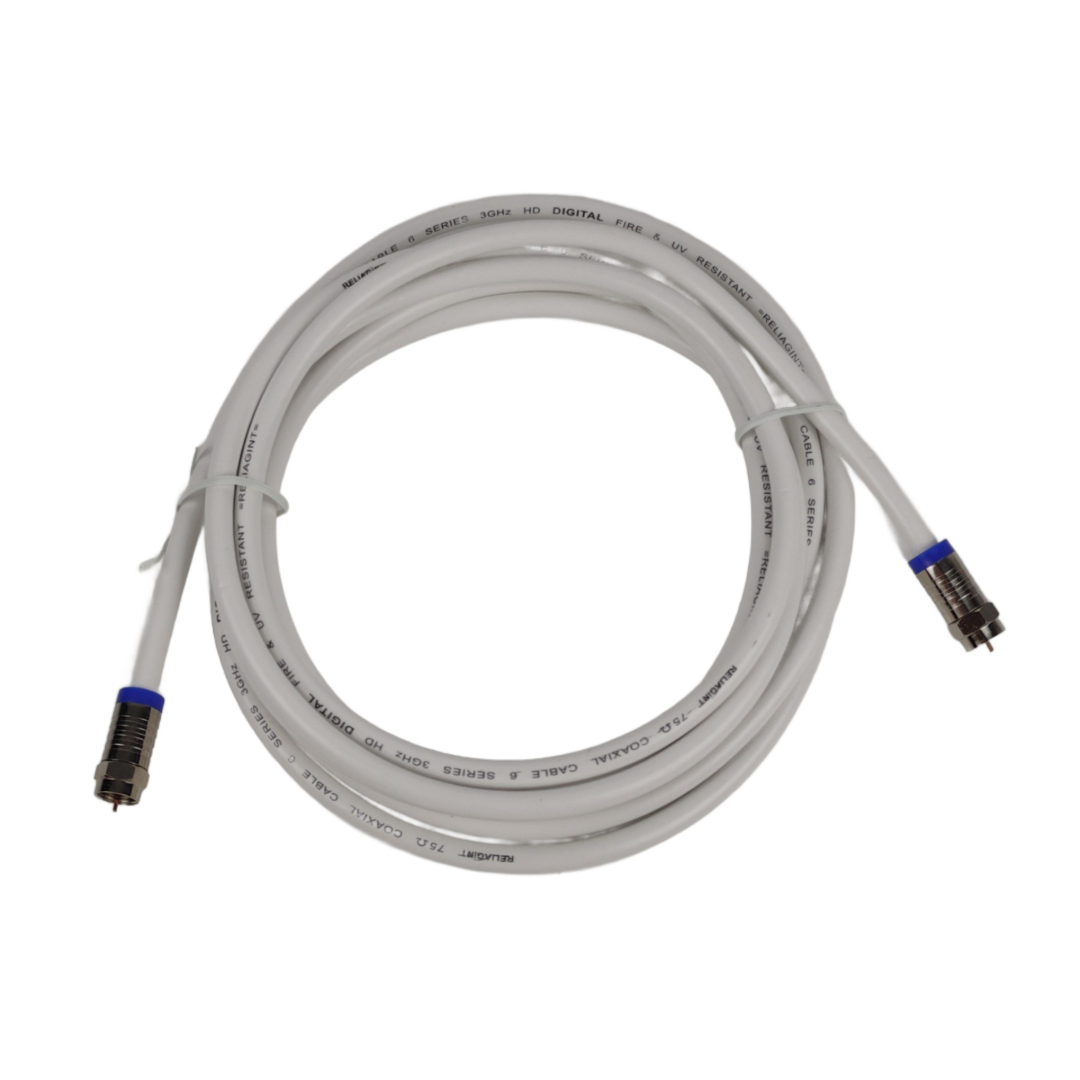 Cabo Coaxial 75 Ohm RG6 3 M Branco