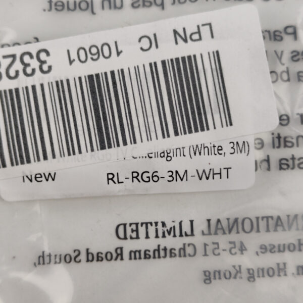 Cabo Coaxial 75 Ohm RG6 3 M Branco