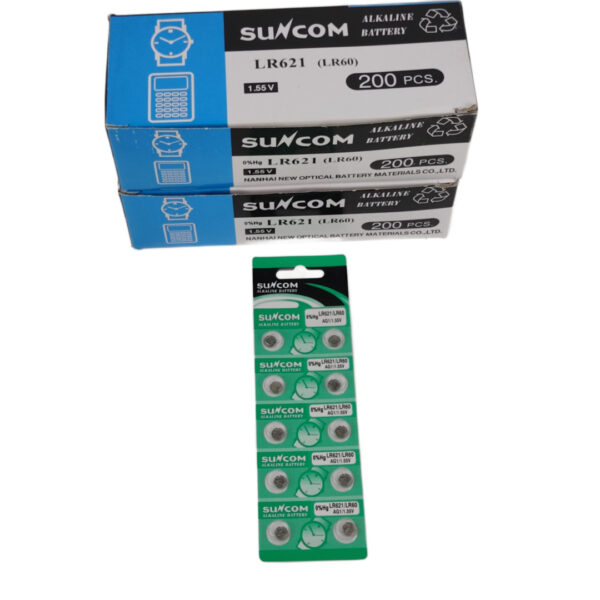 600 Pilhas Alcalinas SUWCOM LR621 LR60 1.55V