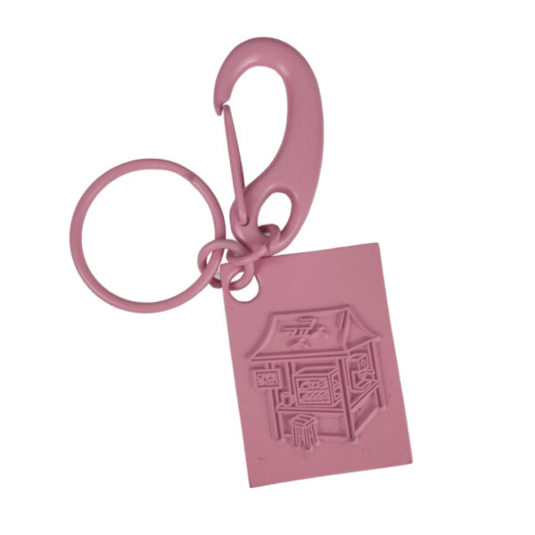 x7 Porta-chaves Metálico Rosa Com Argola