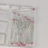 Ganchos para Cabelo Com Strass Rosa Pack 20