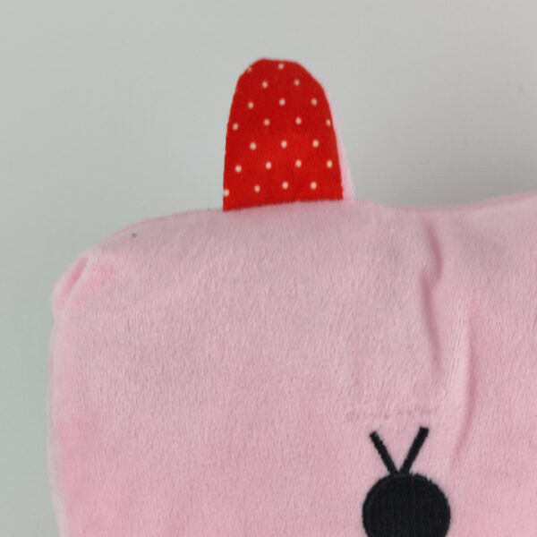 Almofada Infantil Rosa Em Peluche
