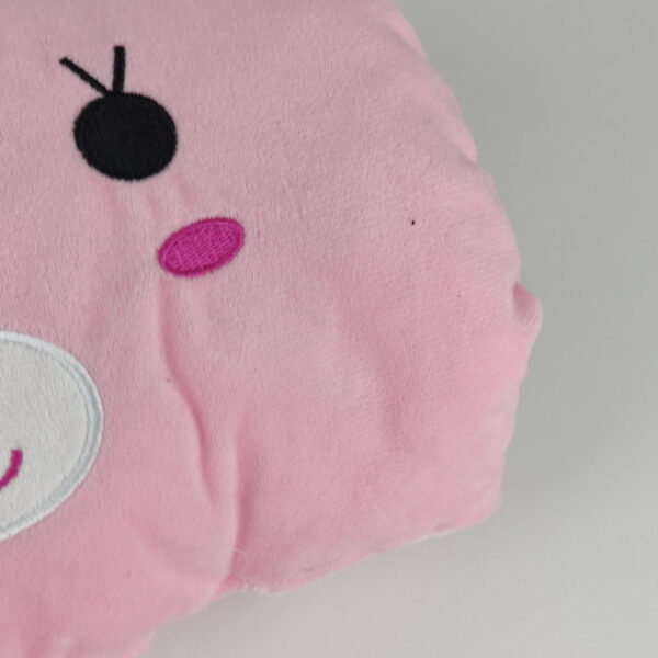 Almofada Infantil Rosa Em Peluche