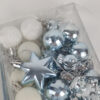 Conjunto de Bolas de Natal Azul e Branco