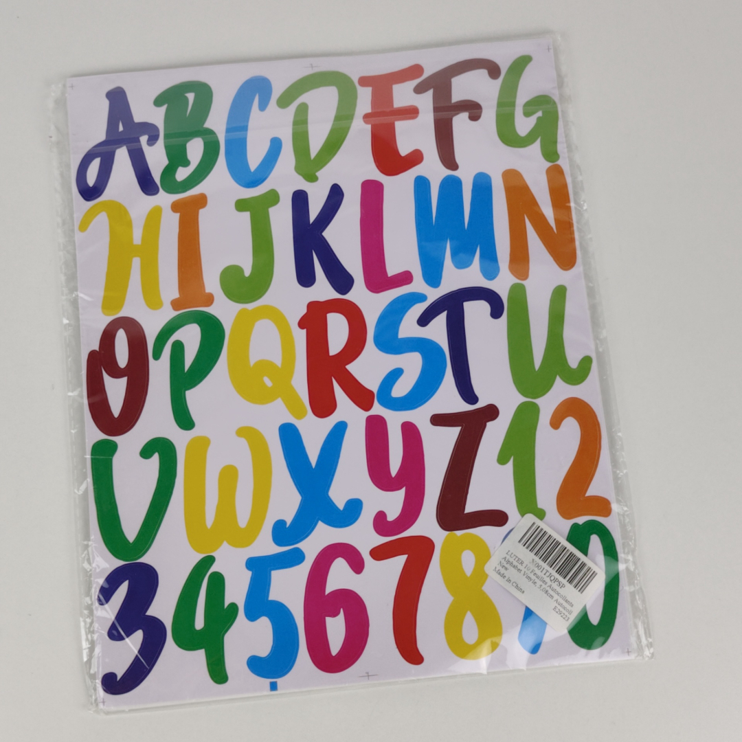 Autocolantes de Letras e Números Em Vinil