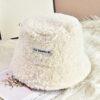 Chapéu de Pescador Soft & Warm em Peluche Térmico Suave - Branco
