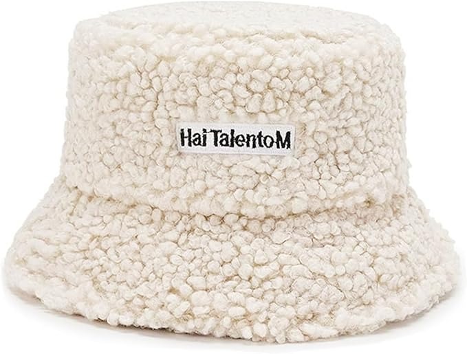 Chapéu de Pescador Soft & Warm em Peluche Térmico Suave - Branco