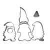 Conjunto de 3 Cortadores de Bolacha Duende de Natal