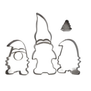 Conjunto de 3 Cortadores de Bolacha Duende de Natal