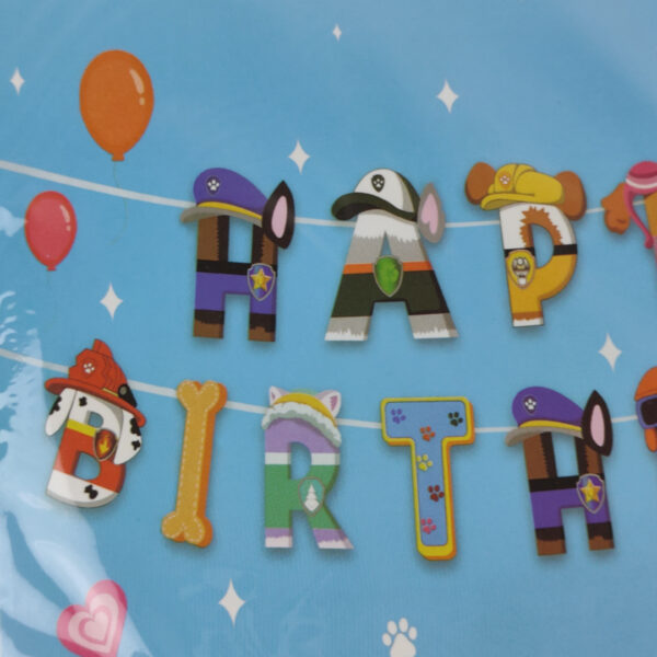 Bandeirolas Decorativas Happy Birthday Patrulha Pata