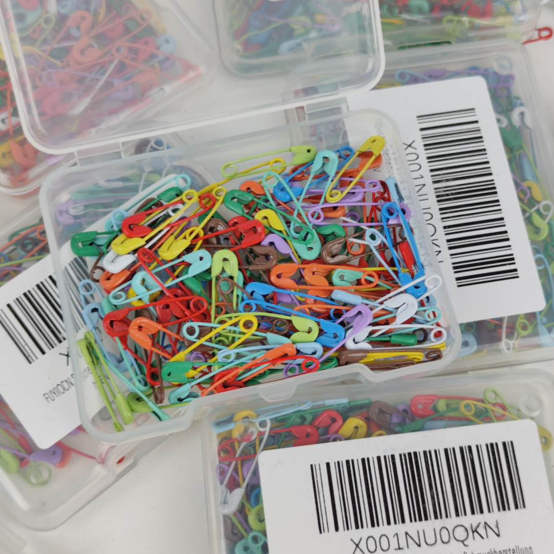(15 Packs) Alfinetes de Segurança Coloridos para Costura