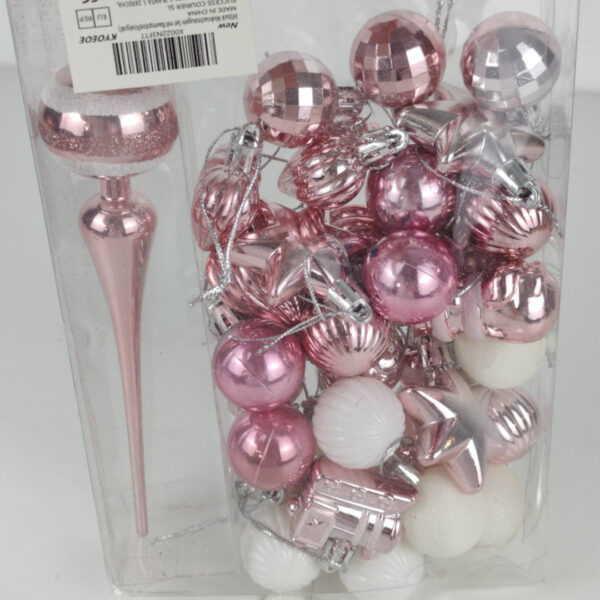 F126X3800_1782413118993_0 Conjunto de Bolas de Natal Rosa Com Ponteira