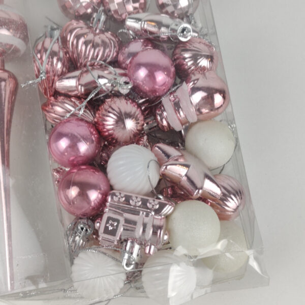 F126X3800_1782413118993_1 Conjunto de Bolas de Natal Rosa Com Ponteira