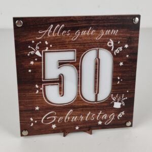 Placa Decorativa de Aniversário 50 Anos