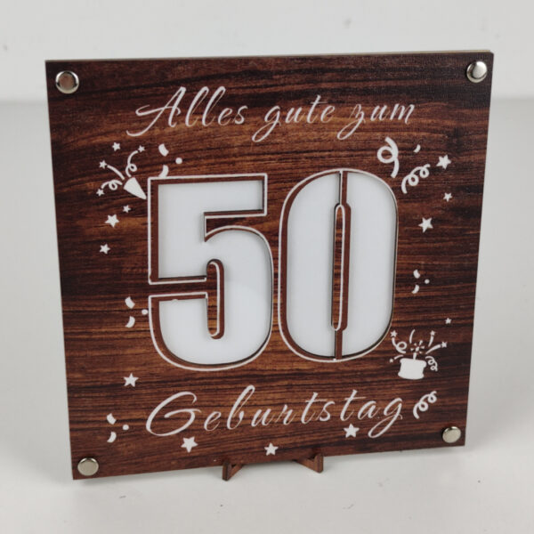 Placa Decorativa de Aniversário 50 Anos